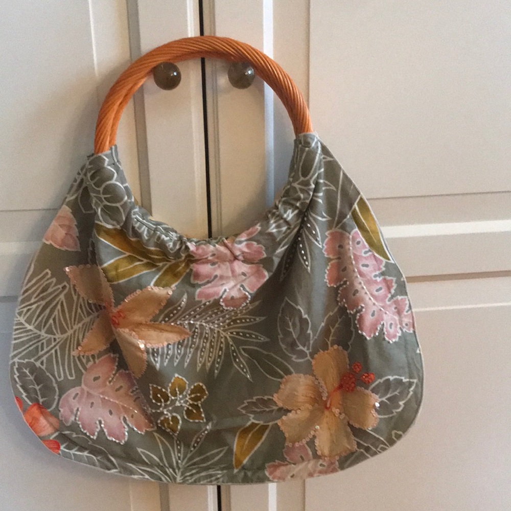Women’s floral print cotton purse